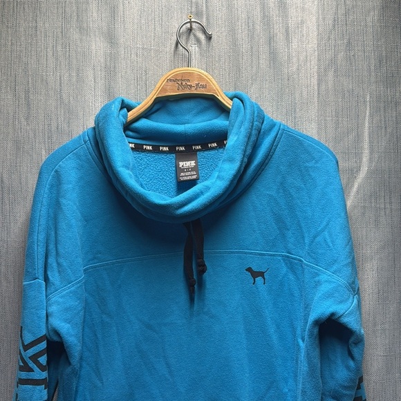 Victoria's Secret PINK Blue Pullover Sweatshirt size small - Picture 4 of 9